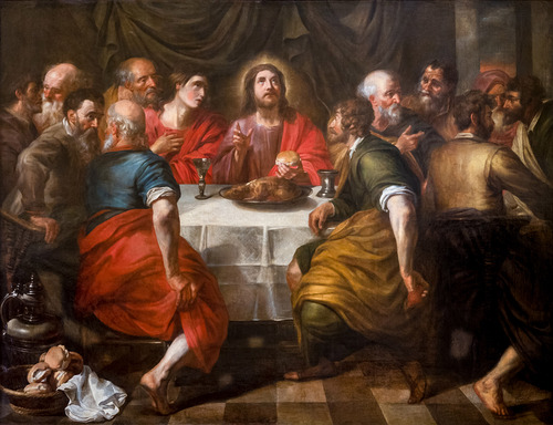 Letztes Abendmahl / Erzdiözese Wien/ Stephan Schönlaub, Erzdiözese Wien/ Stephan Schön Christus hält vor seinem Leiden und Sterben ein letztes Mahl mit seinen Aposteln. Er teilt mit ihnen Brot und Wein und schenkt darin sich selbst den Aposteln und auch uns. Es ist der Abend der Einsetzung der Eucharistie und des Priesteramtes. Das bei